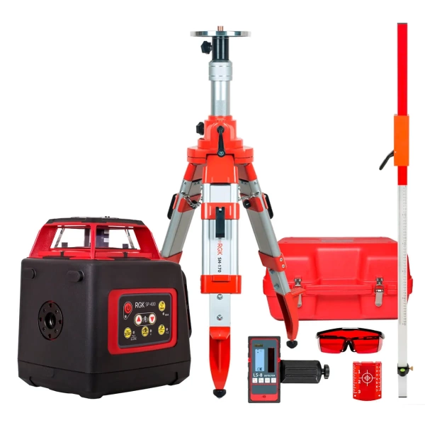 Комплект: ротационный нивелир RGK SP-400 + штатив рейка купить по низкой цене | МАКСПРОФИТ